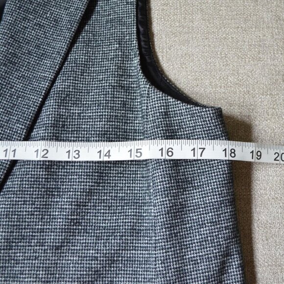 J. Mclaughlin Cate Wool Blend Tunic Black White Houndstooth Vest Classic - Picture 5 of 14